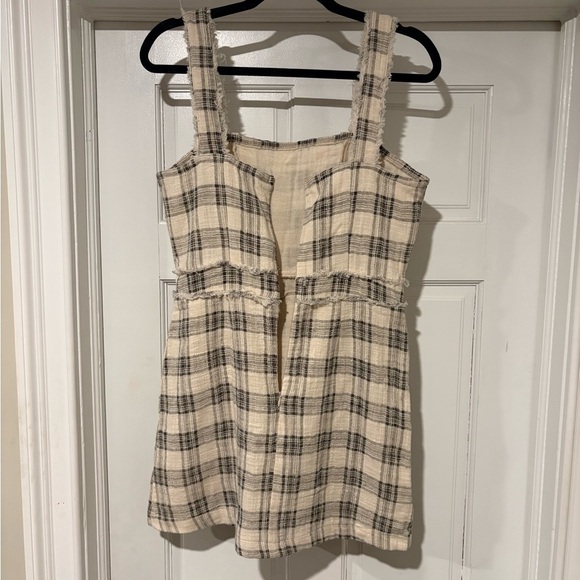 Olivaceous Checkered Mini Dress in Cream and Black - Picture 7 of 9